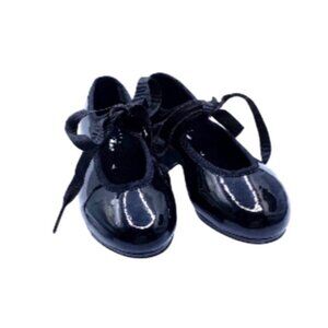 Little Girls Black Tyette Tap Shoes Toddler 6.5 Dance Recital Patent Leather
